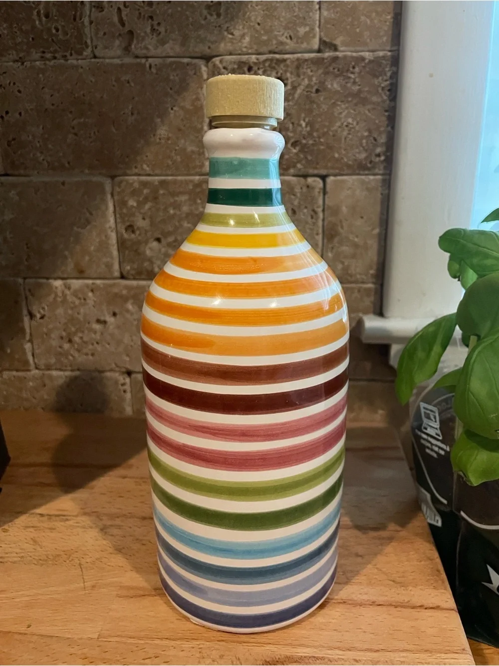 Frantoio Muraglia Striped Olive Oil Bottle
